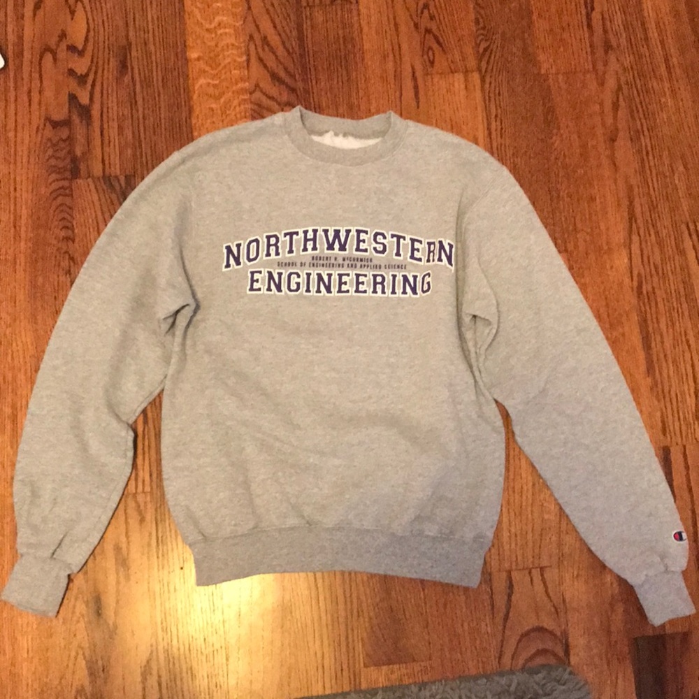 Northwestern Engineering Grey Champion Crewneck